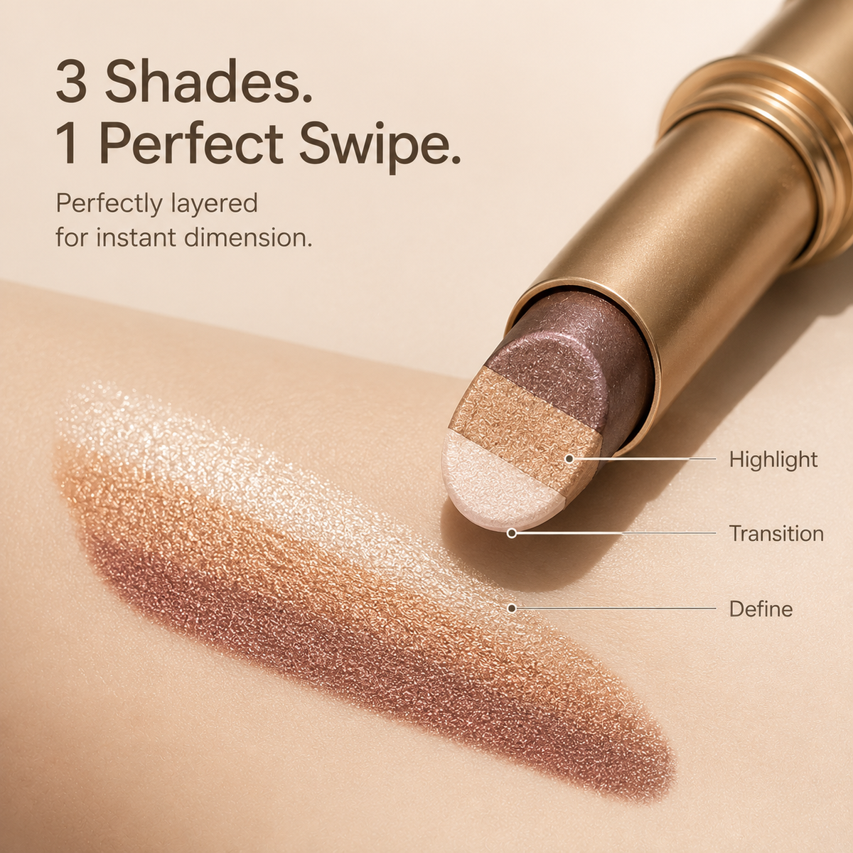 3-Color Eyeshadow Stick