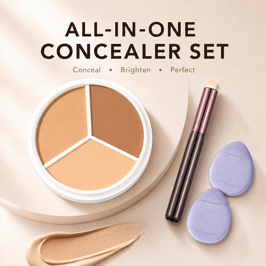 3-Color Concealer & Corrector Palette – Full Coverage