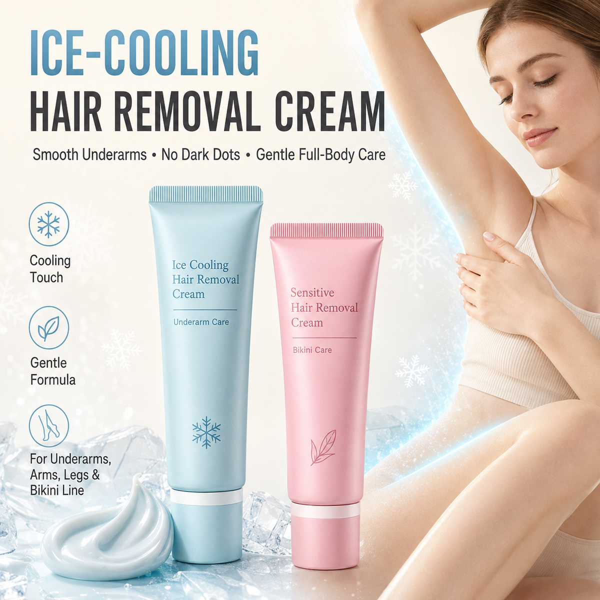 Hair Removal Cream – Enriched with Rose & Lavender Oil