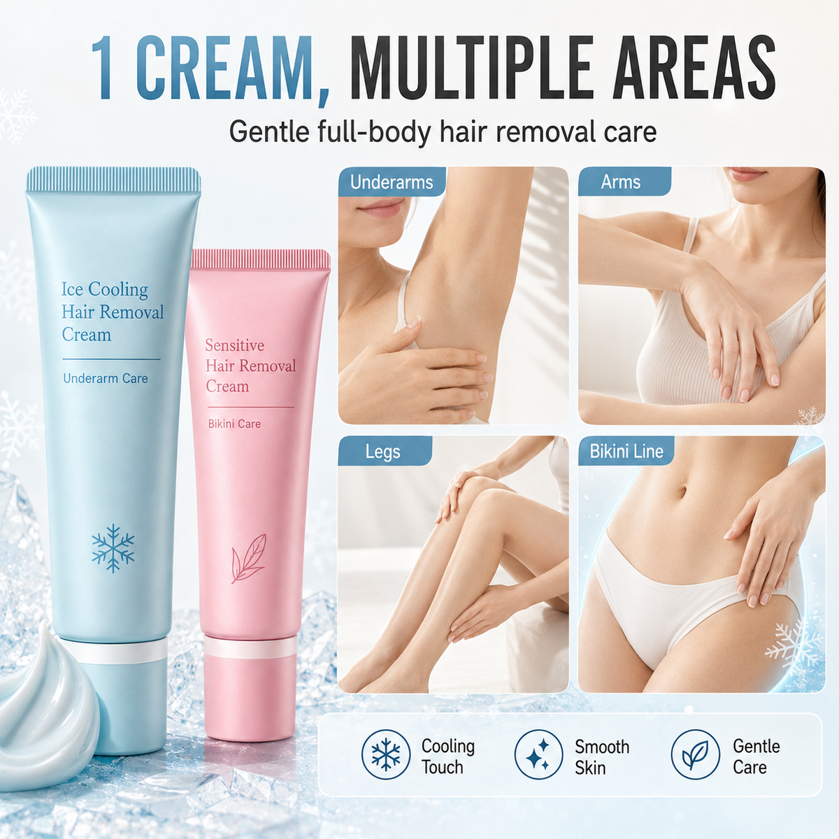 Hair Removal Cream – Enriched with Rose & Lavender Oil